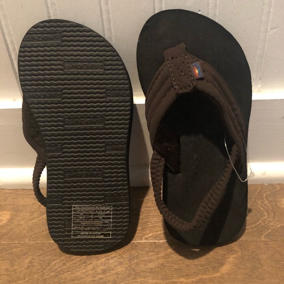 Toddler rainbow flip flops / sandals size 9-10 with back strap. Nwot - Picture 1 of 1